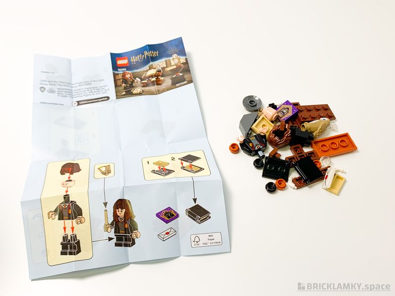 「レゴ（LEGO）ハリーポッター 30392 ハーマイオニーの勉強机」の組立説明書とパーツ
