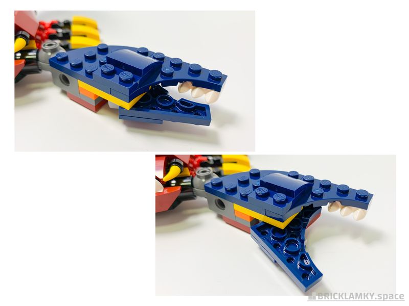 「レゴ クリエイター ファイヤー・ドラゴン 31102」のサソリのハサミの開閉