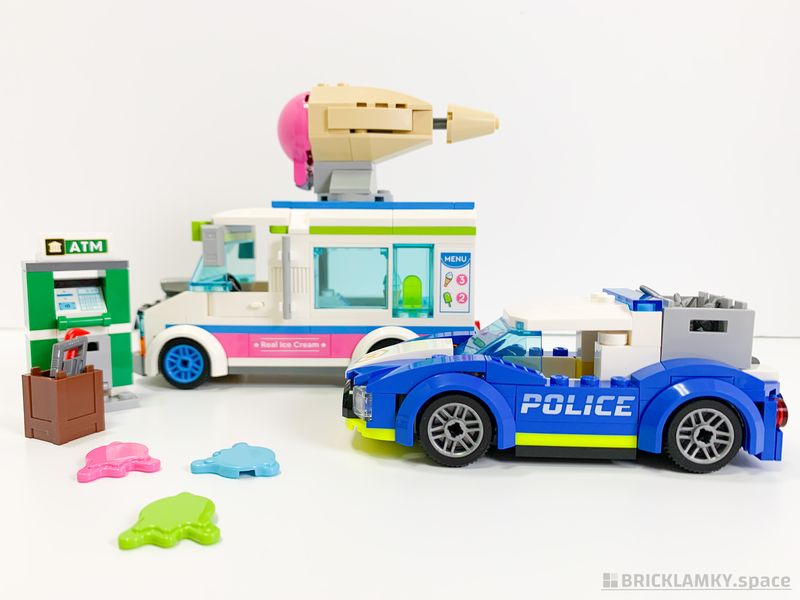 「レゴシティ 60314 アイスクリームトラックを追え」の完成品
