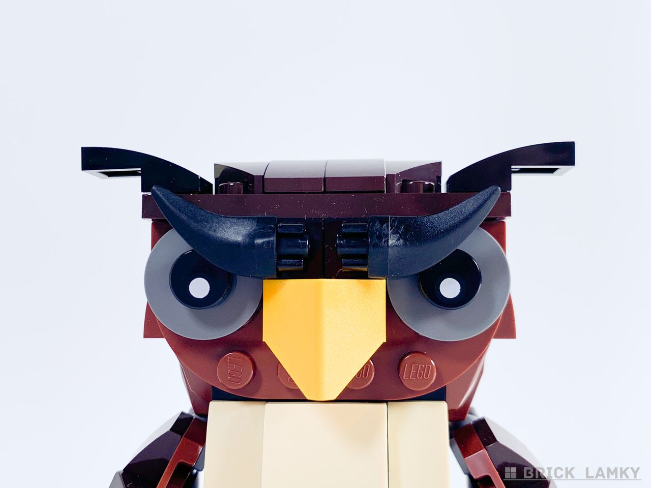 レゴ ハロウィンのフクロウ（40497）のフクロウの顔